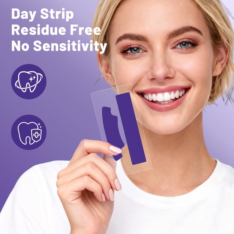 Woadee Teeth Whitening Strips Purple Colour Corrector for Brighter Teeth SP-6H Hydroxyapatite Toothpaste Free 14 Pairs