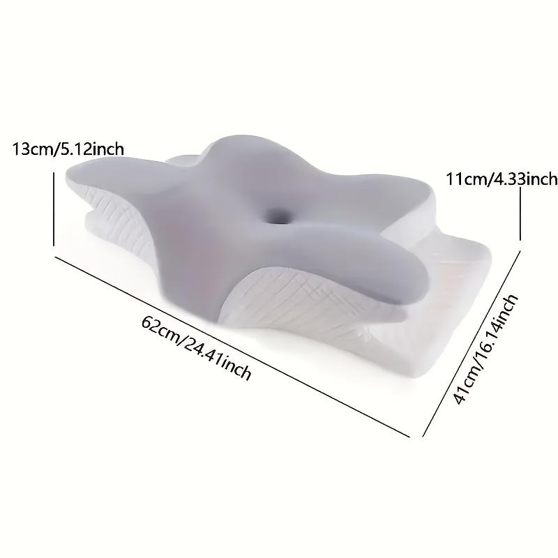 Orthopedic Adaptive Slow-Bounce Memory Foam Pillow - Dual Butterfly & Horn Contour Design for Neck Curve Support & Restful Sleep