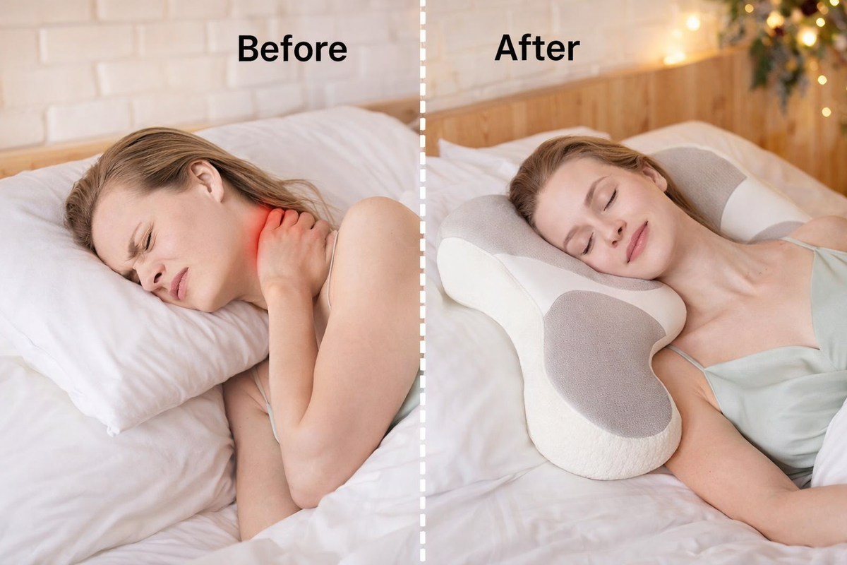 Memory Foam Orthopedic Pillow for Neck Pain Relief